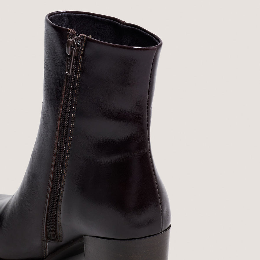 Boots Pride Cuir Marron-Fonce
