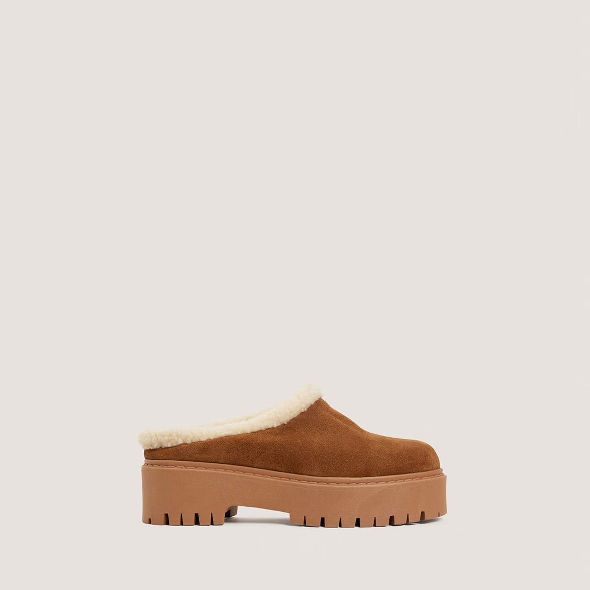 Mules Ralf Croute/fluffy Tabac-beige