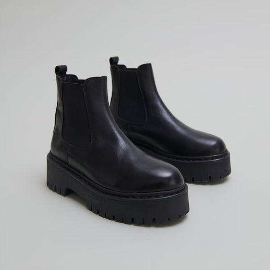 Boots Ravie Cuir Noir