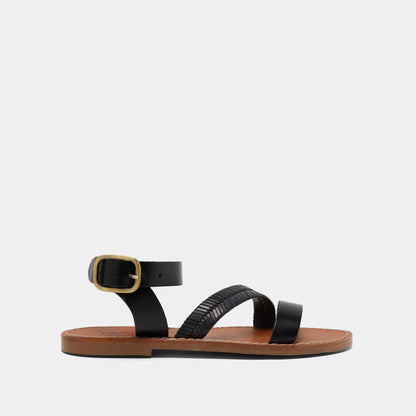 Mocassins Thelma-bis Cuir Glac Noir