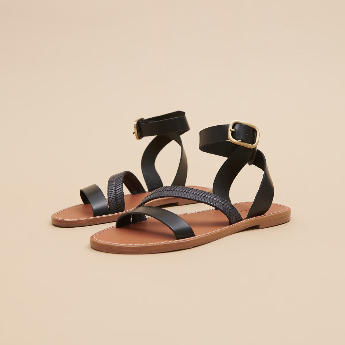 Mocassins Thelma-bis Cuir Glac Noir