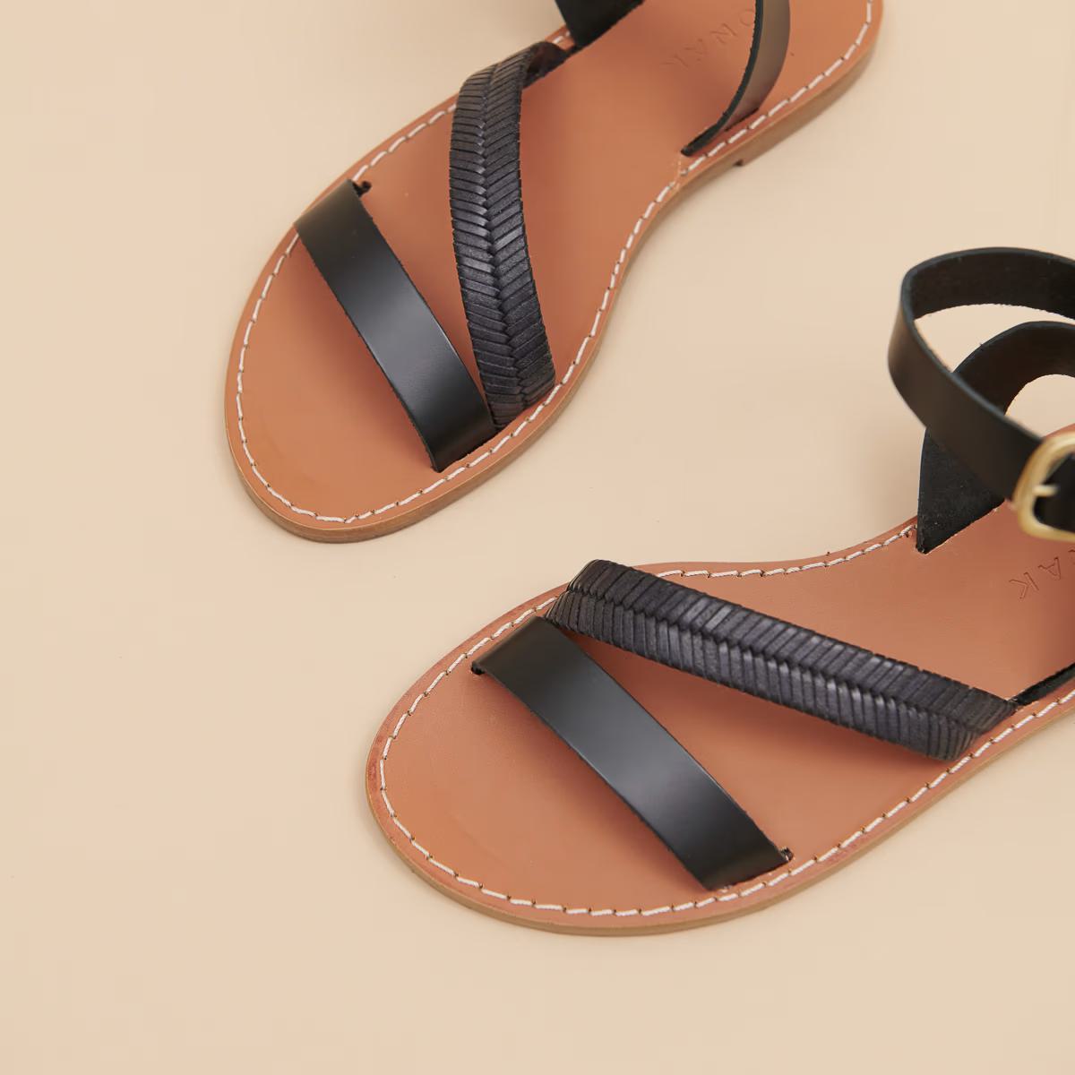 Mocassins Thelma-bis Cuir Glac Noir