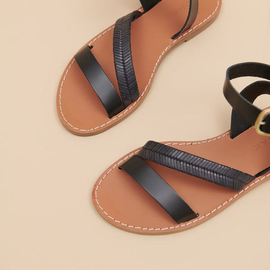 Mocassins Thelma-bis Cuir Glac Noir