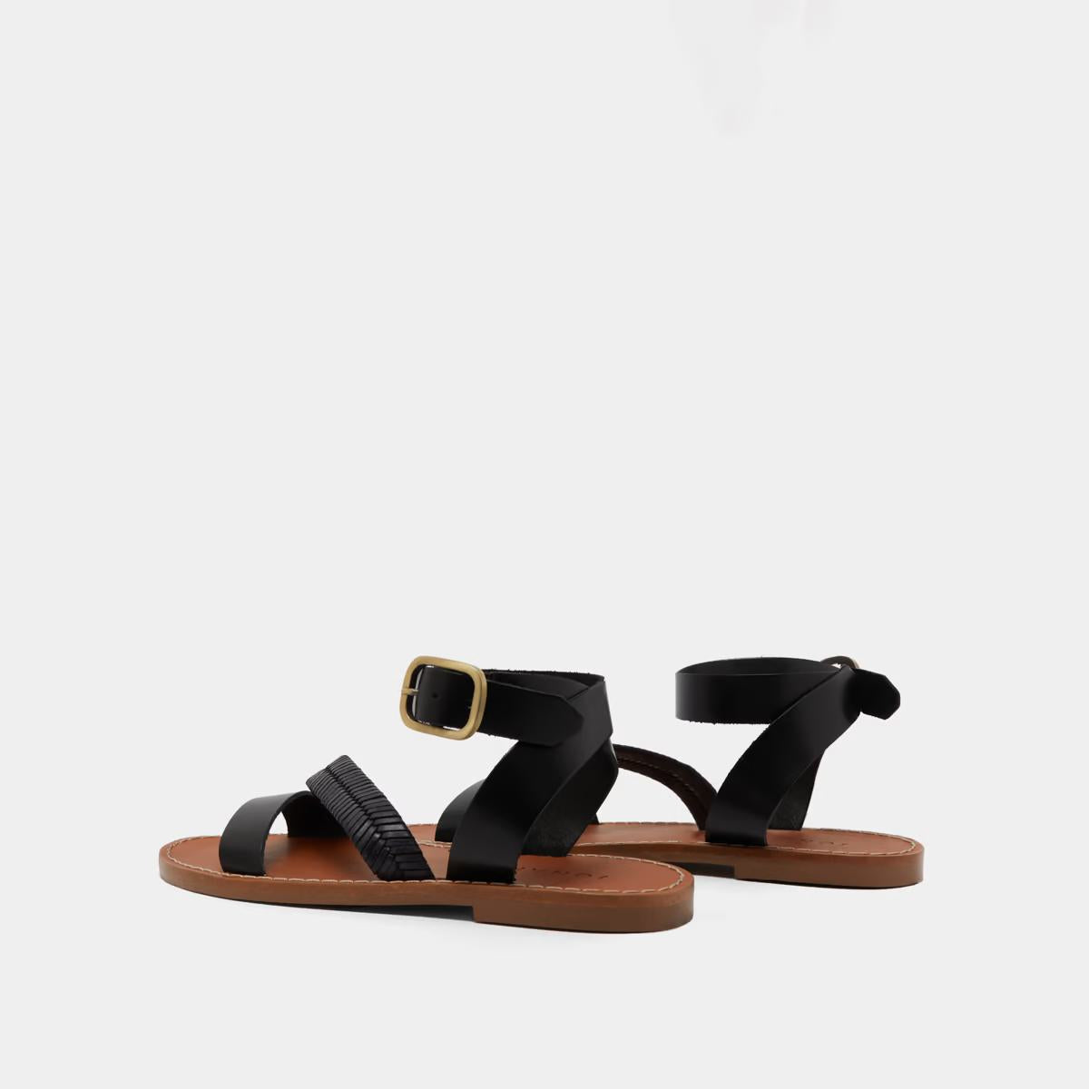 Mocassins Thelma-bis Cuir Glac Noir