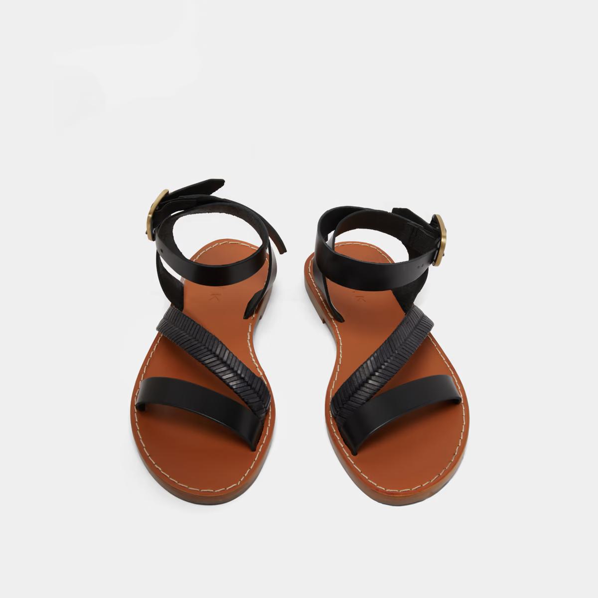 Mocassins Thelma-bis Cuir Glac Noir