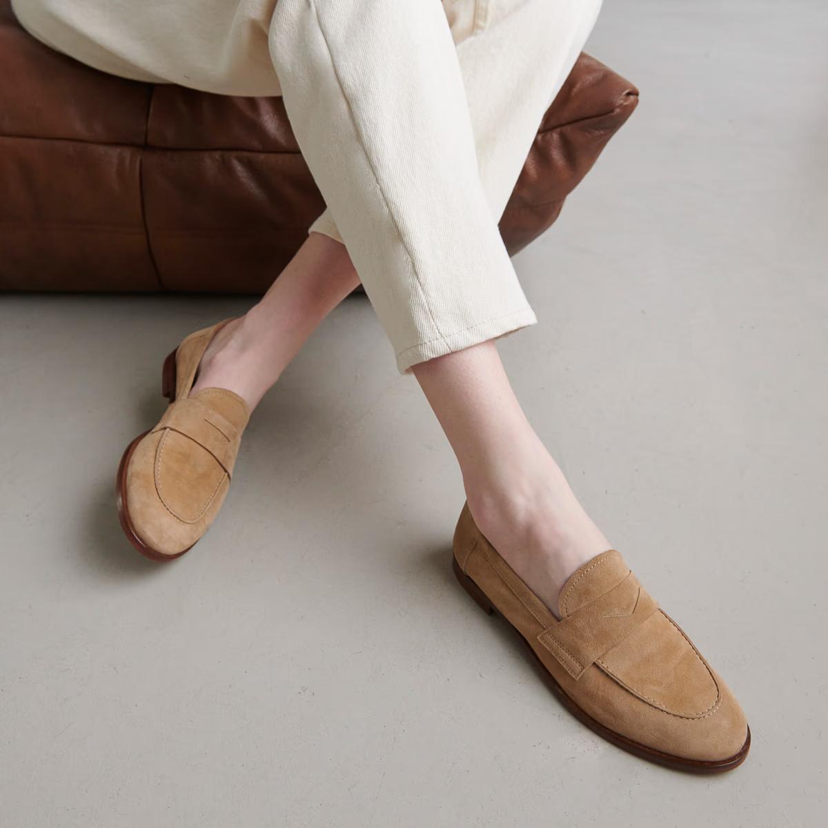 Mocassins Thelma Velours Camel