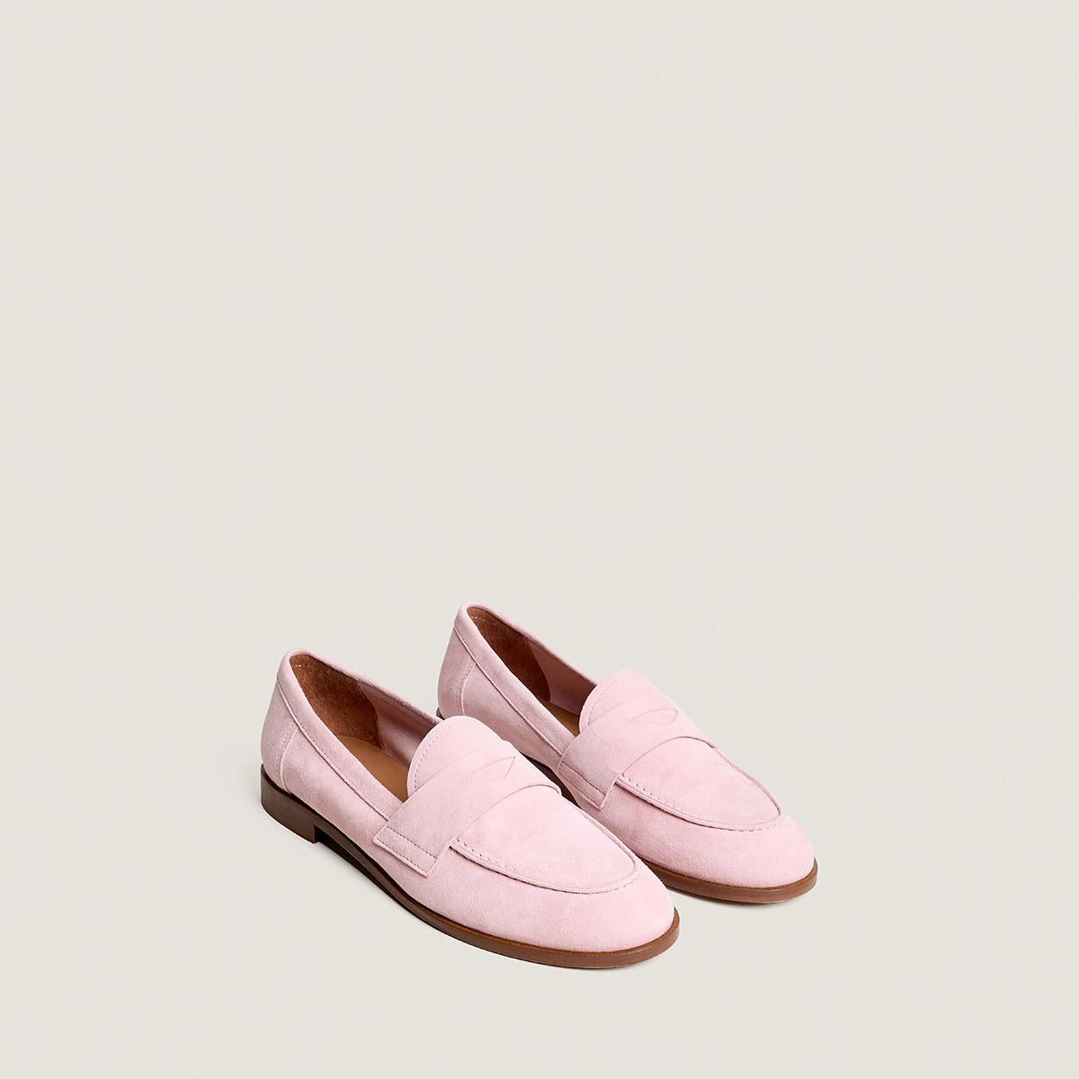 Women Moccasins Velours Thelma - Rose-Petale