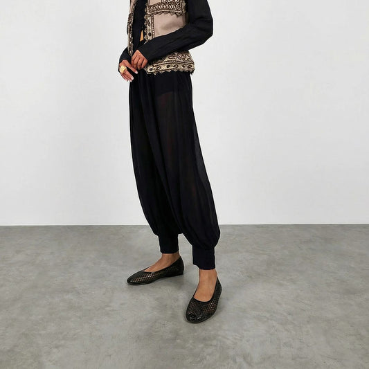 Women Ballet Flats Ugo Soft Cushioned Jelly - Black Noir