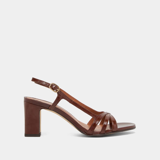 Sandales Vaiana Cuir Brillant Marron