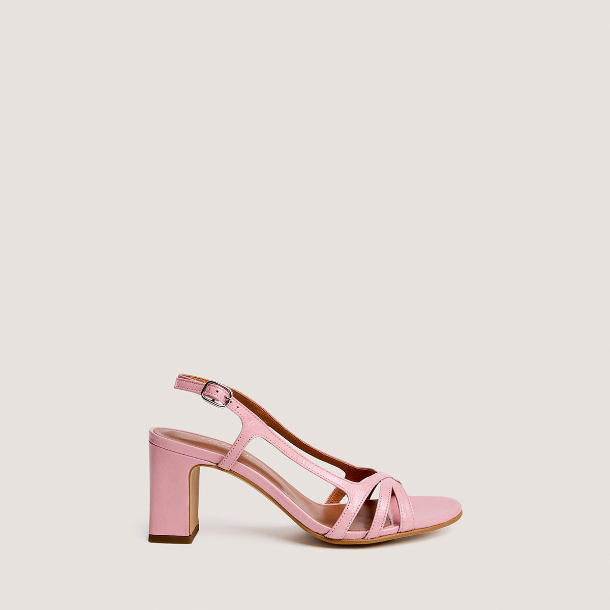 Sandales Vaiana Vernis Plisse Rose-Petale