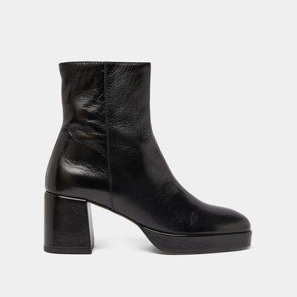 Boots Vanves Cuir Vieilli Noir