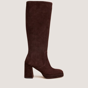 Bottes Vendome Velours Marron