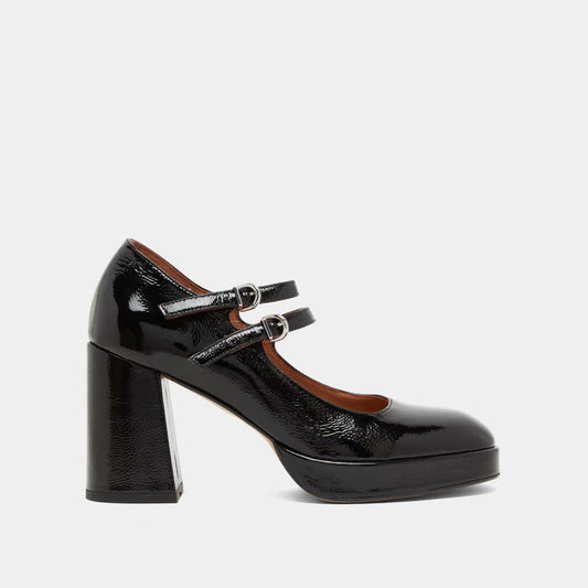 Salomes/babies Verite Vernis Plisse Noir