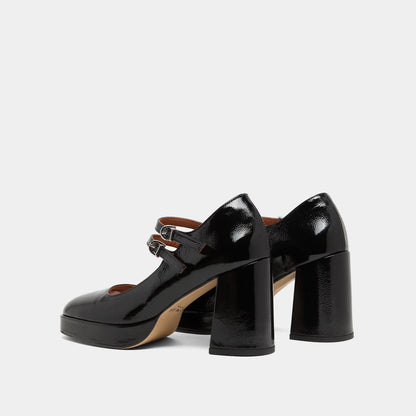 Salomes/babies Verite Vernis Plisse Noir