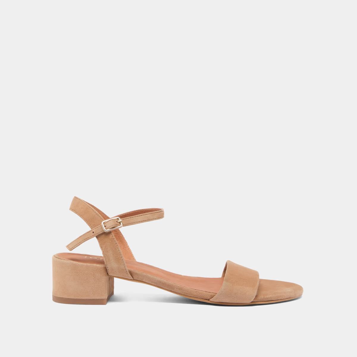 Sandales Via Bis Velours Camel