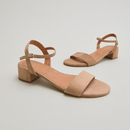 Sandales Via Bis Velours Camel
