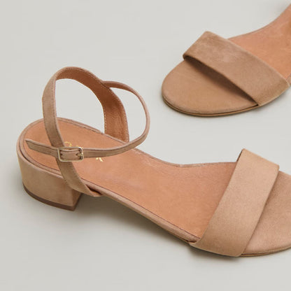 Sandales Via Bis Velours Camel
