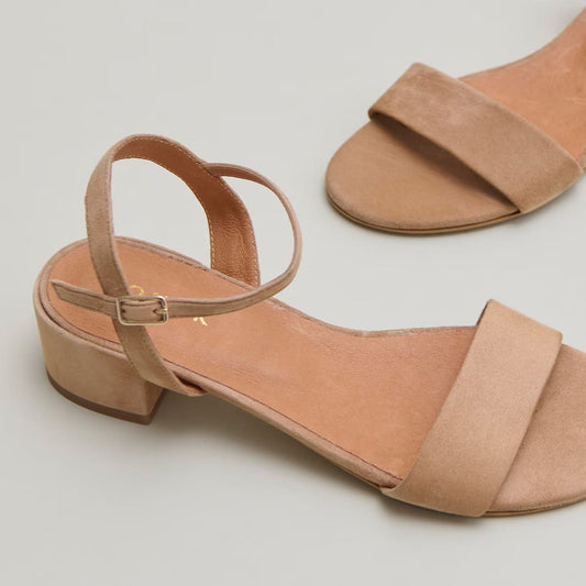 Sandales Via Bis Velours Camel