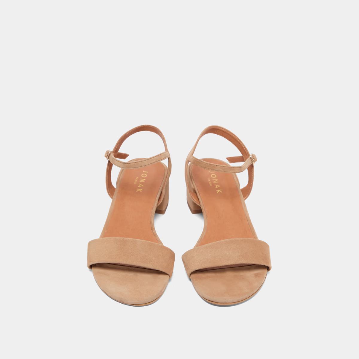 Sandales Via Bis Velours Camel