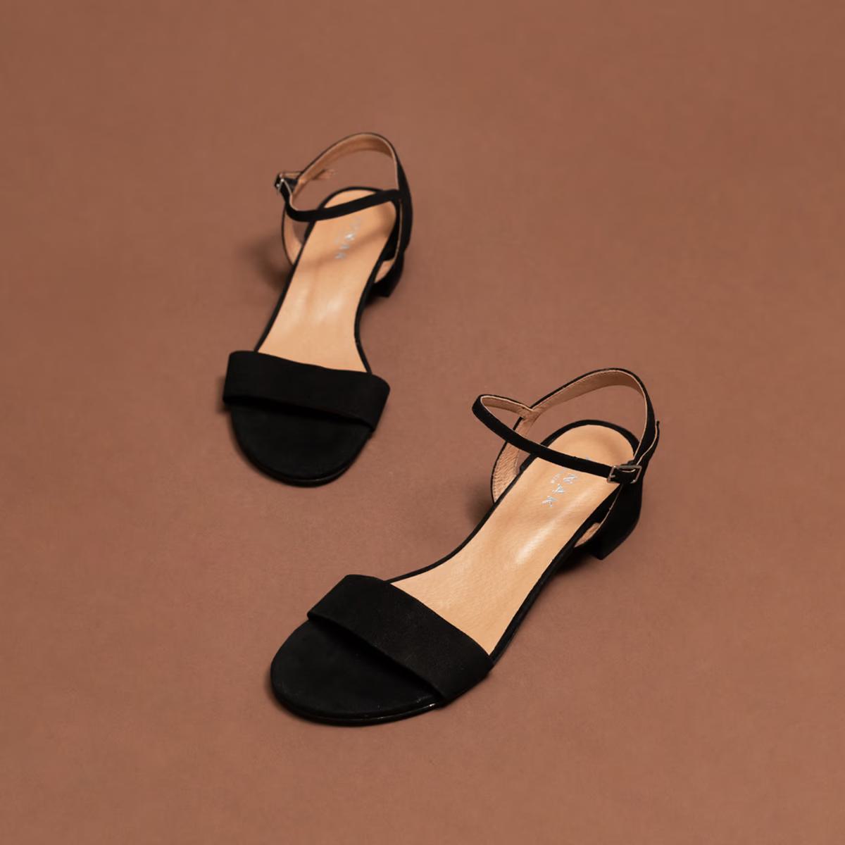 Sandales Via Bis Velours Noir