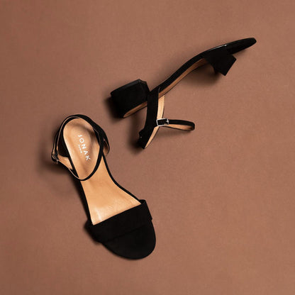 Sandales Via Bis Velours Noir