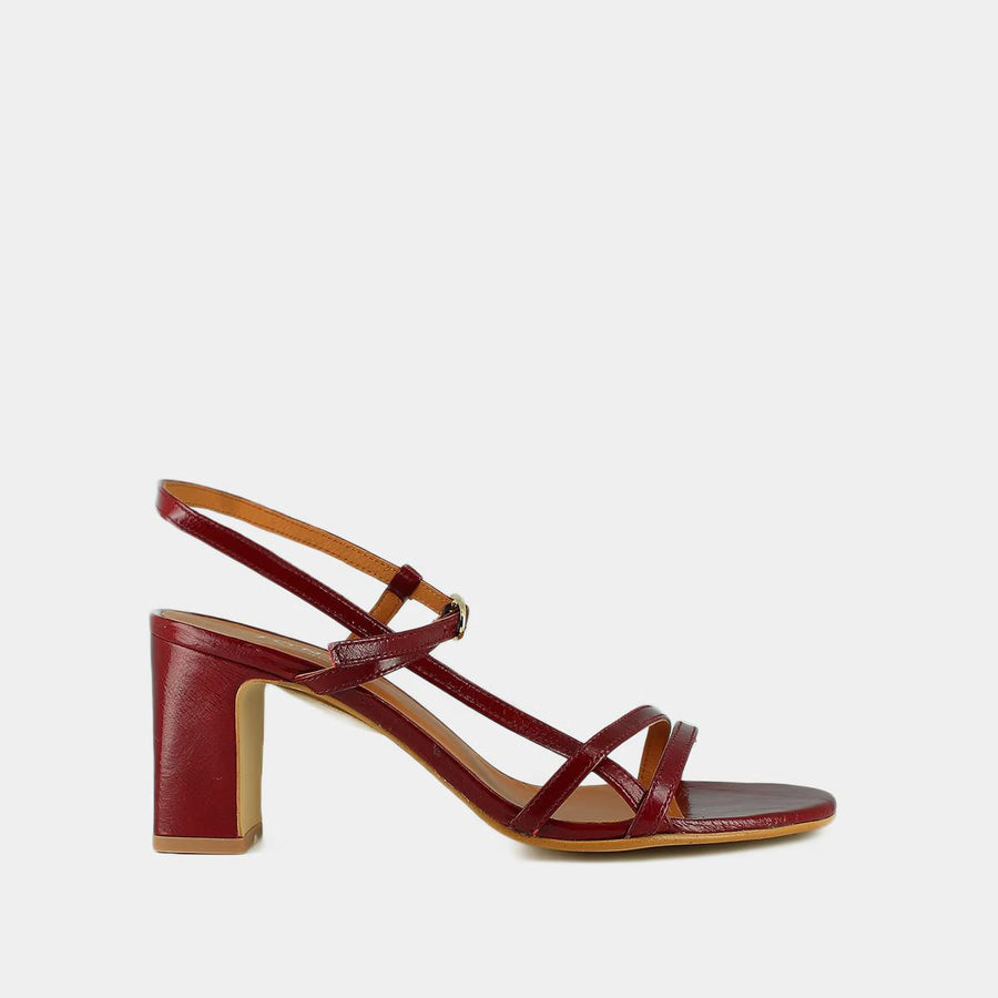 088-t Vicomte Cuir Brillan Rouge-Carmin