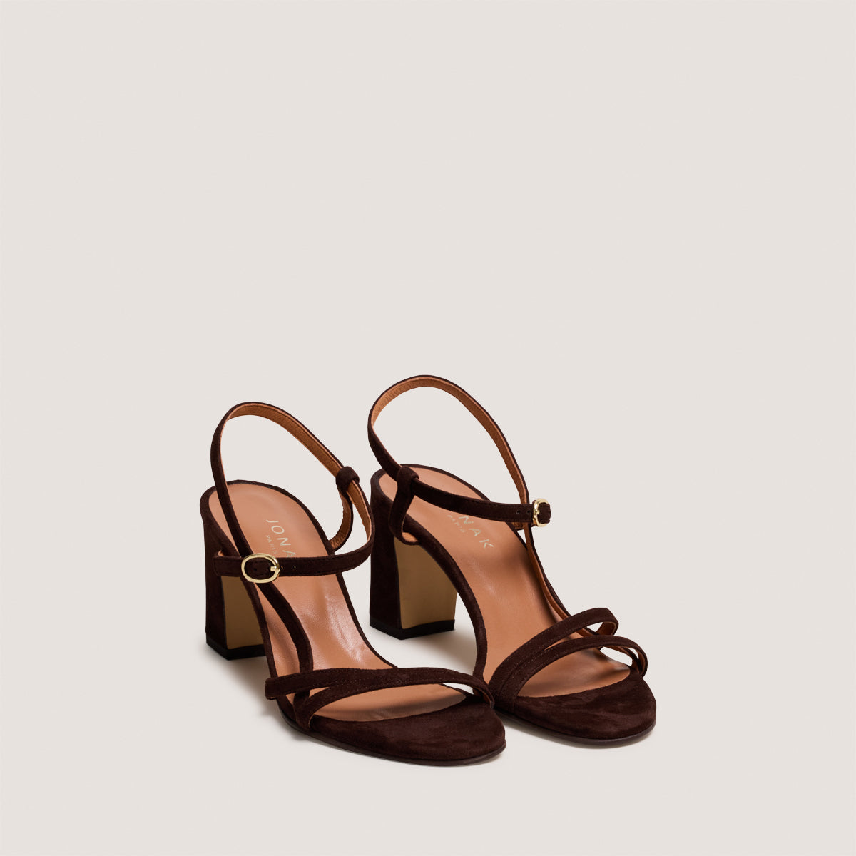 Sandales Vicomte Velours Marron