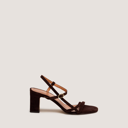 Sandales Vicomte Velours Marron