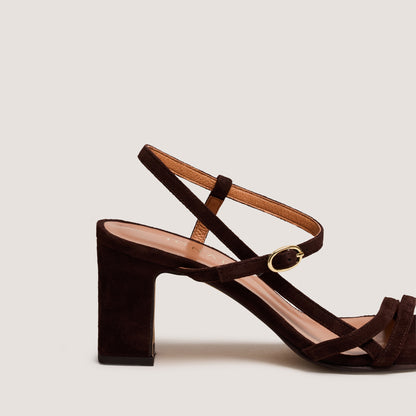 Sandales Vicomte Velours Marron