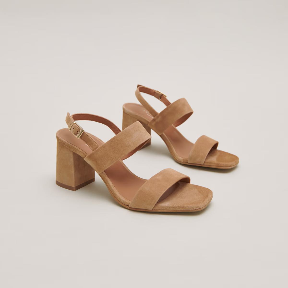 Sandales Vico Velours Camel