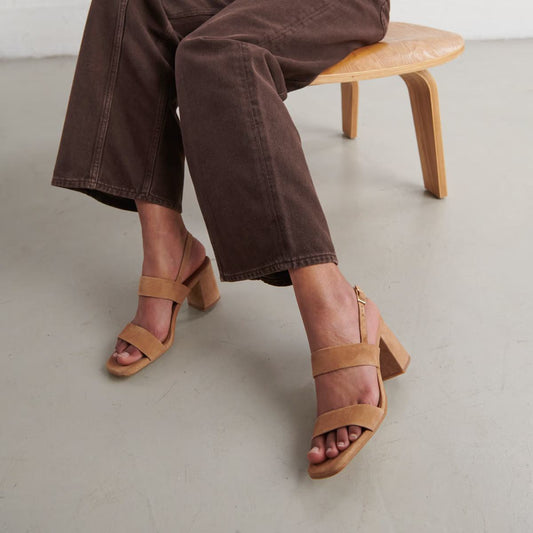 Sandales Vico Velours Camel