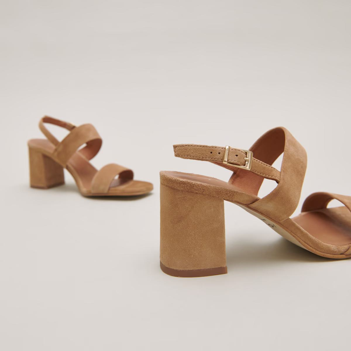 Sandales Vico Velours Camel