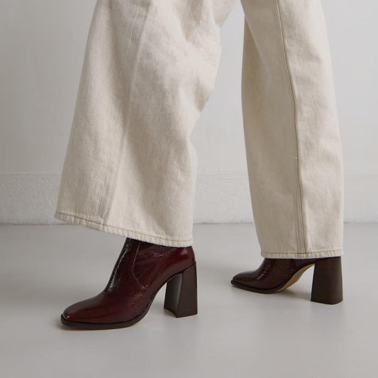 Boots Vidal Cuir Brillant Chocolat