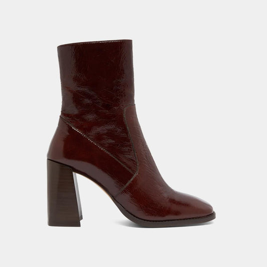 Boots Vidal Cuir Brillant Chocolat