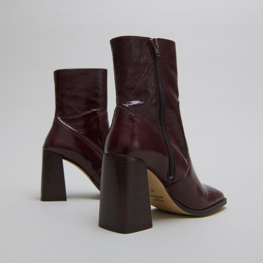 Boots Vidal Cuir Brillant Chocolat