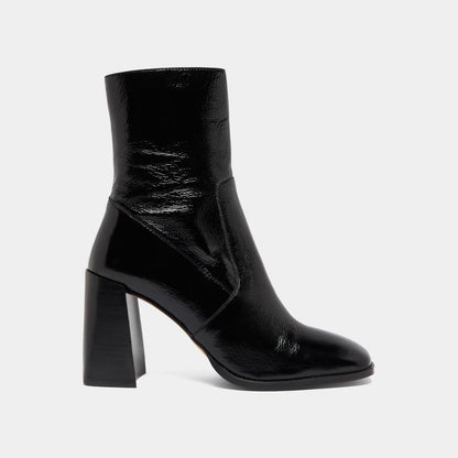 Boots Vidal Cuir Brillant Noir