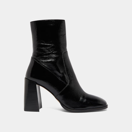 Boots Vidal Cuir Brillant Noir