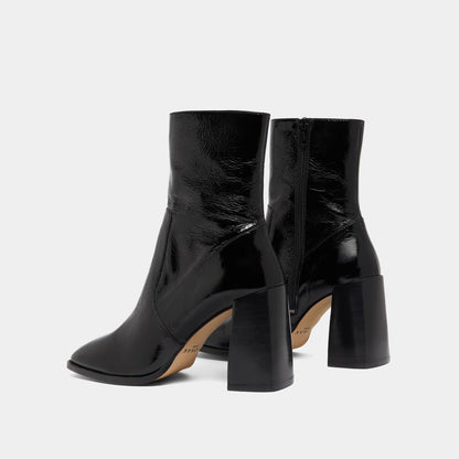 Boots Vidal Cuir Brillant Noir