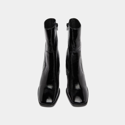 Boots Vidal Cuir Brillant Noir