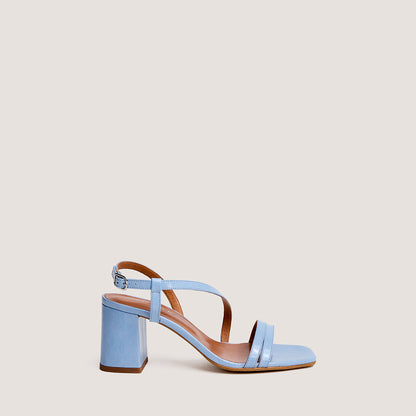 Sandales Vimy Vernis Plisse Bleu-Ciel