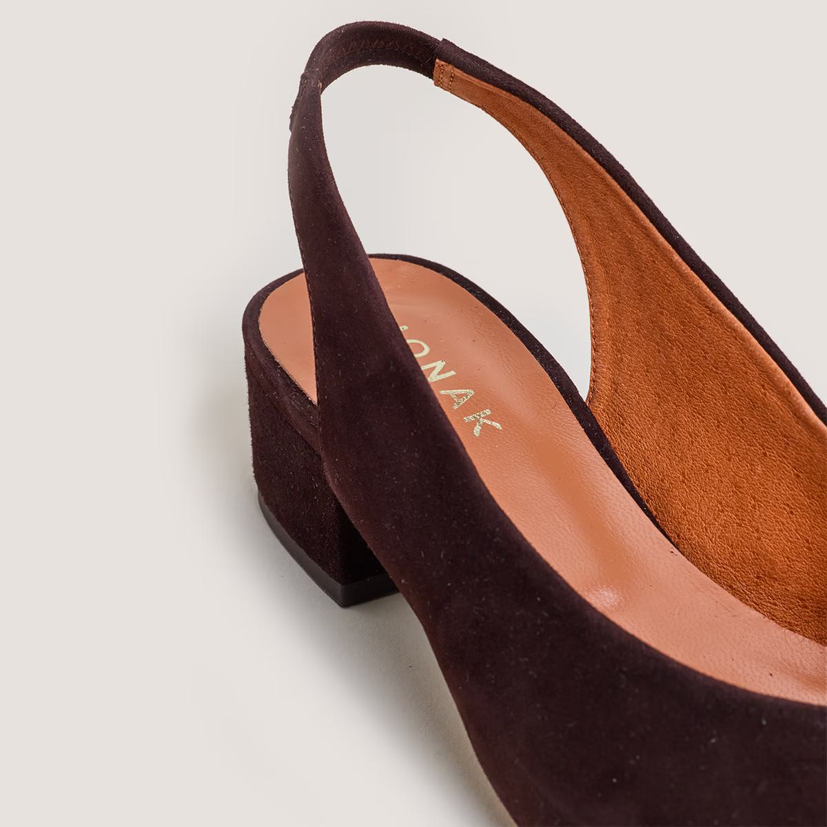 Ballerines Vince Velours Marron-Fonce