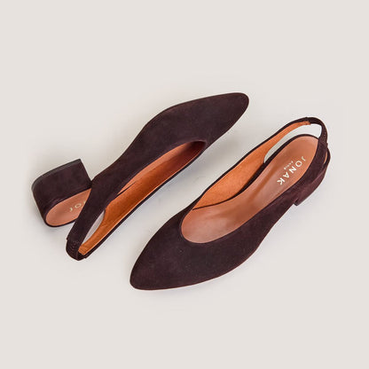 Ballerines Vince Velours Marron-Fonce