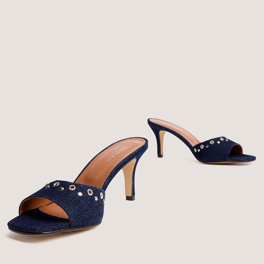 Mules Vive Jeans Bleu-Fonce
