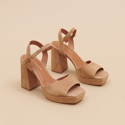 Sandales Vlada Velours Camel