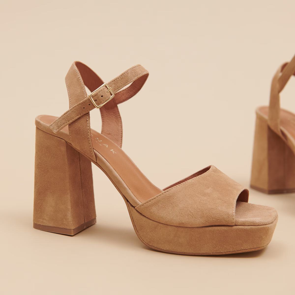 Sandales Vlada Velours Camel