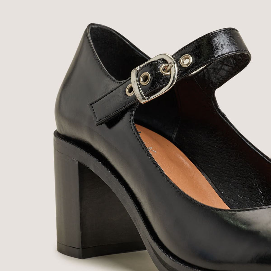 Salomes/babies Vreni Cuir Noir