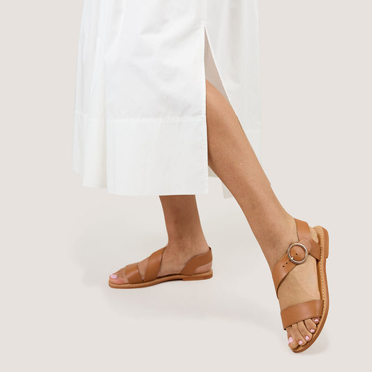 Sandales Wablo Cuir Camel