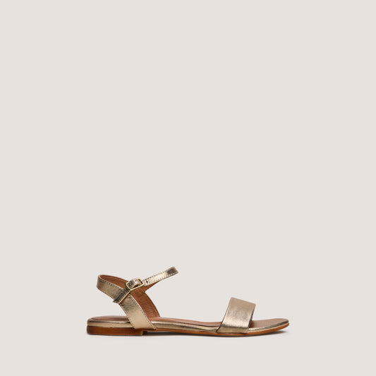Sandales Wagram Cuir Metallis Or