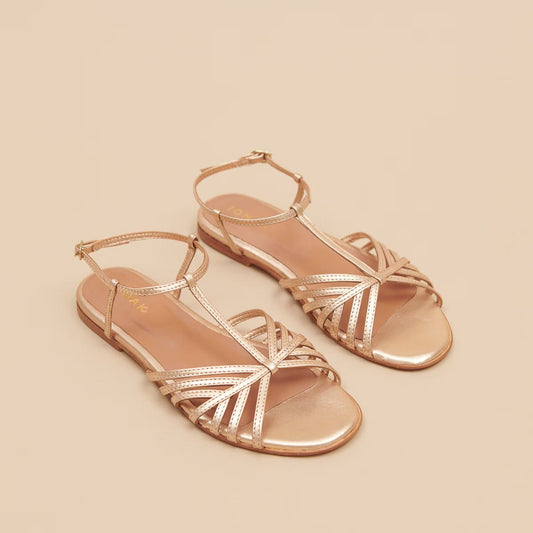 Plagettes Wallonie Cuir Metall Or