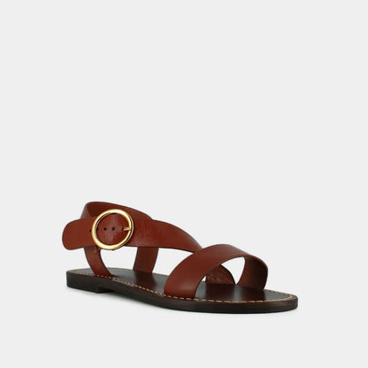 Plagettes Welbi Cuir Cognac